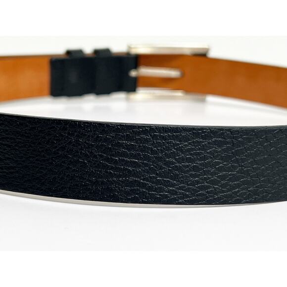 Talbots Genuine Italian Textured Black Leather Belt/S - Picture 5 of 7